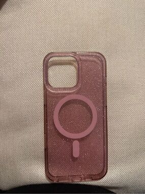 Bebe Pink MagSafe-Compatible Glitter iPhone Case